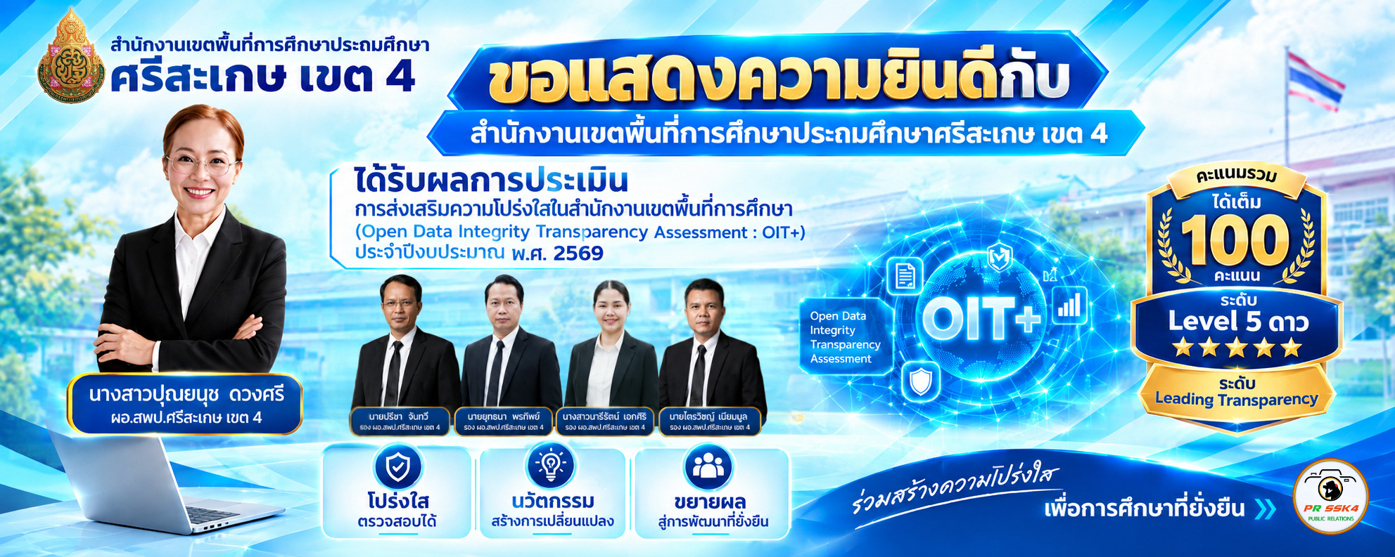 ผลประเมิน OIT+ ลงเว็บเขต
